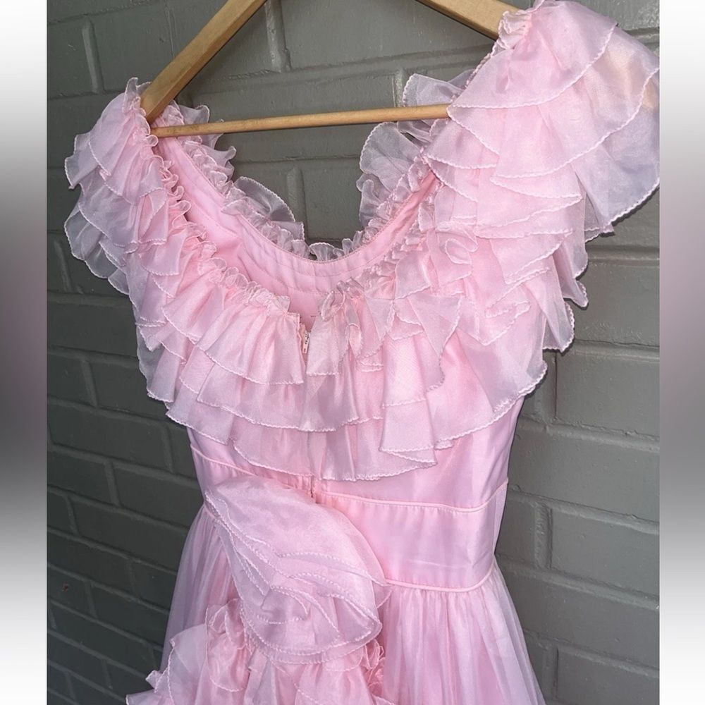 Vintage 1950s-1960s Era Mike Benet Dress Pink Ballgown 6 - Picture 9 of 14